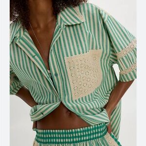 NWOT Free People Clear Skies Lounge Shirt Size Large